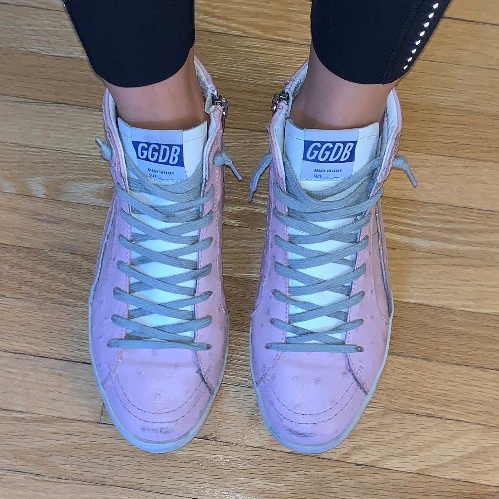 Golden Goose pink high top sneakers